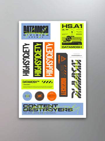 HIGHSOCIETY - Content Destroyers Sticker Sheet
