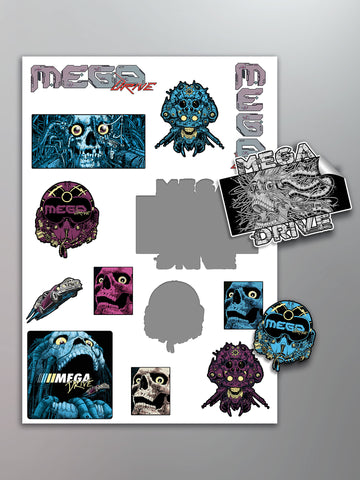 Mega Drive - 198XAD Sticker Sheet