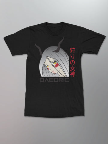 Daedric - Goddess of the Hunt Anime Shirt [Black]
