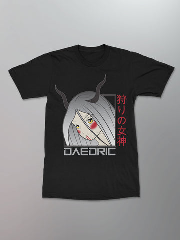 Daedric - Goddess of the Hunt Anime Shirt [Black]