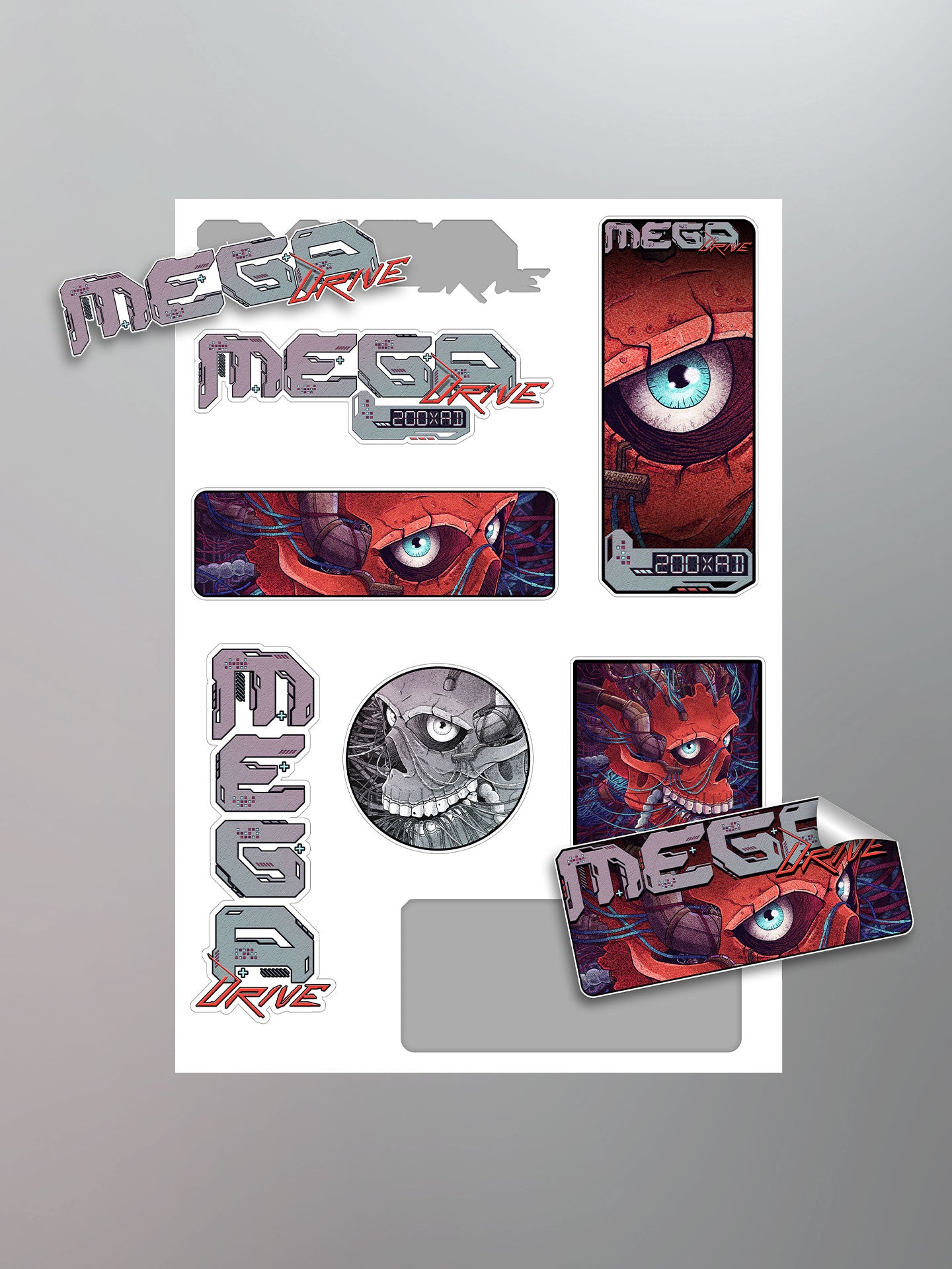Mega Word Sticker Mega Drive - 200XAD Sticker Sheet – FiXT Store