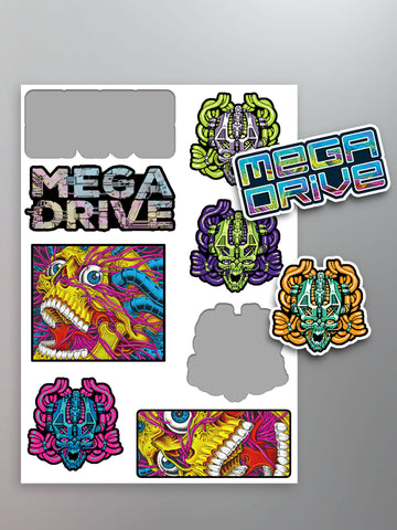 Mega Drive - 199XAD Sticker Sheet