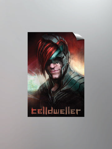 Celldweller - Cyber Suit 4x6" Sticker