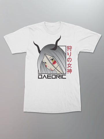 Daedric - Goddess of the Hunt Anime Shirt [White]
