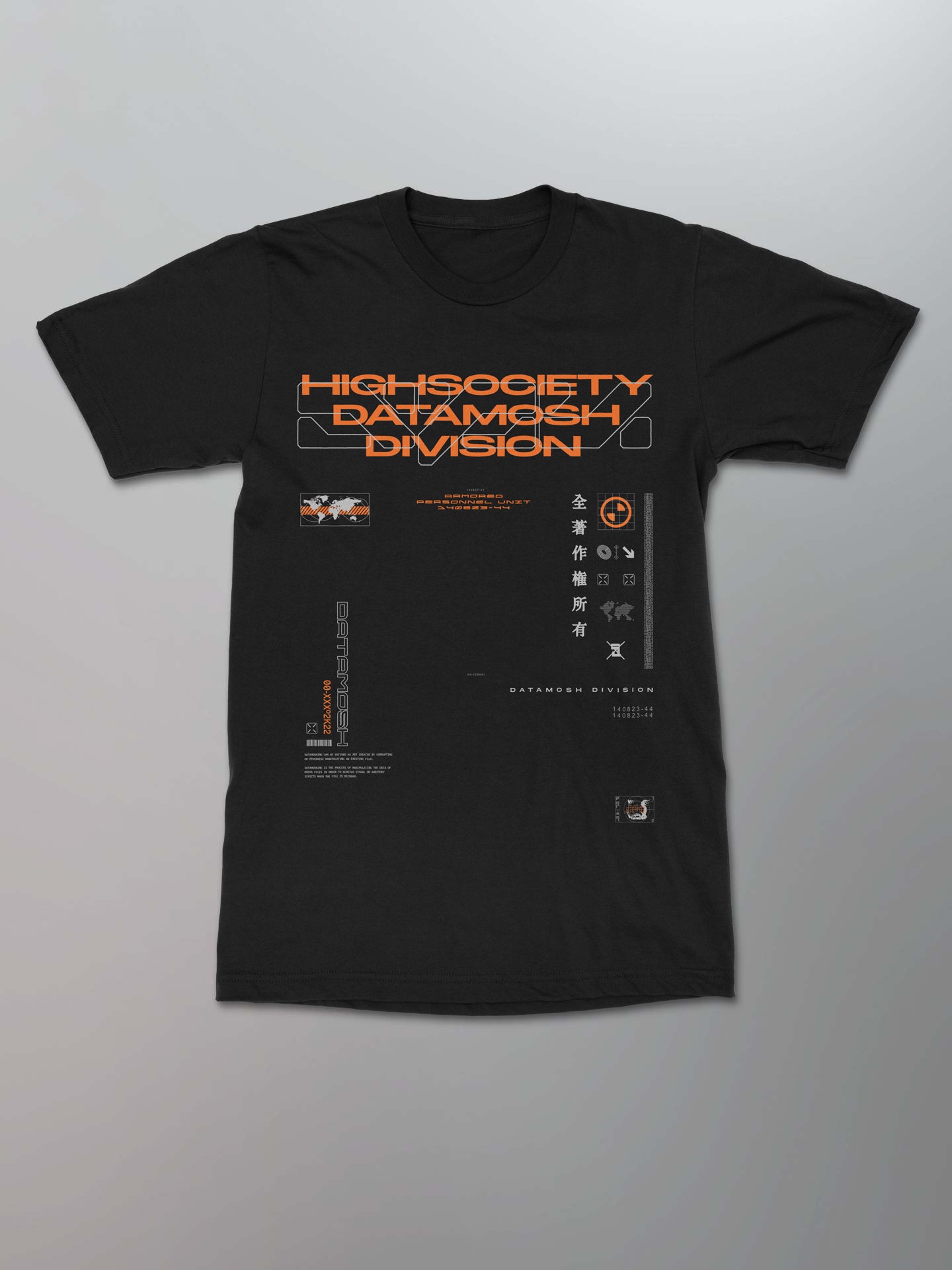 HIGHSOCIETY - DATAMOSH Shirt [Orange]