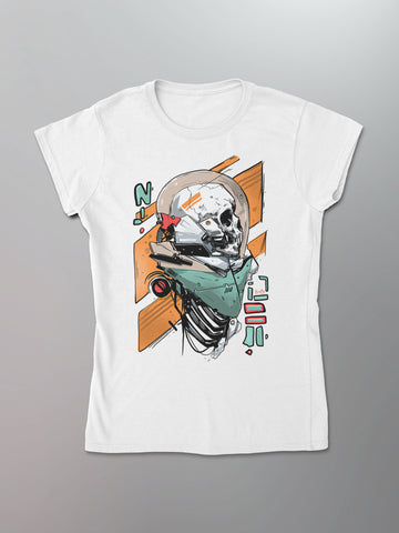 Ninja Jo - Space Skull Women's Shirt [White]