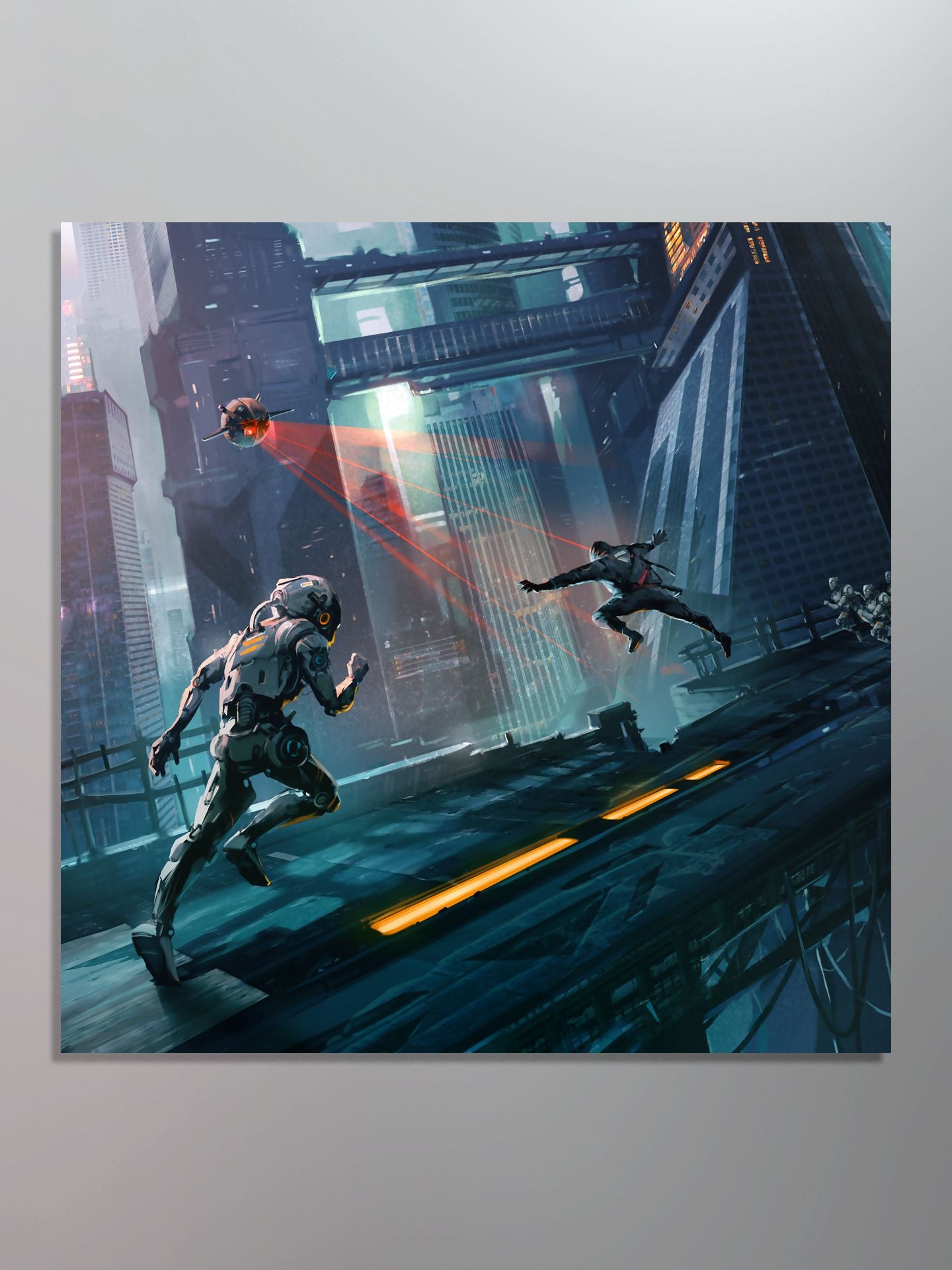 Void Chapter - Run From The AI Canvas Art Print